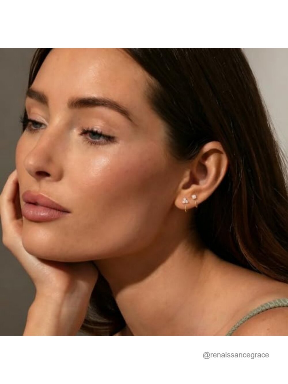 14K Gold Plated Backless Half Hoop Huggie Earrings